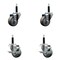 Service Caster 3'' Gray Poly Wheel Swivel 3/4'' Expanding Stem Caster Set 2 Brakes, 4PK SCC-EX20S314-PPUB-2-TLB-2-34 - alternate 1